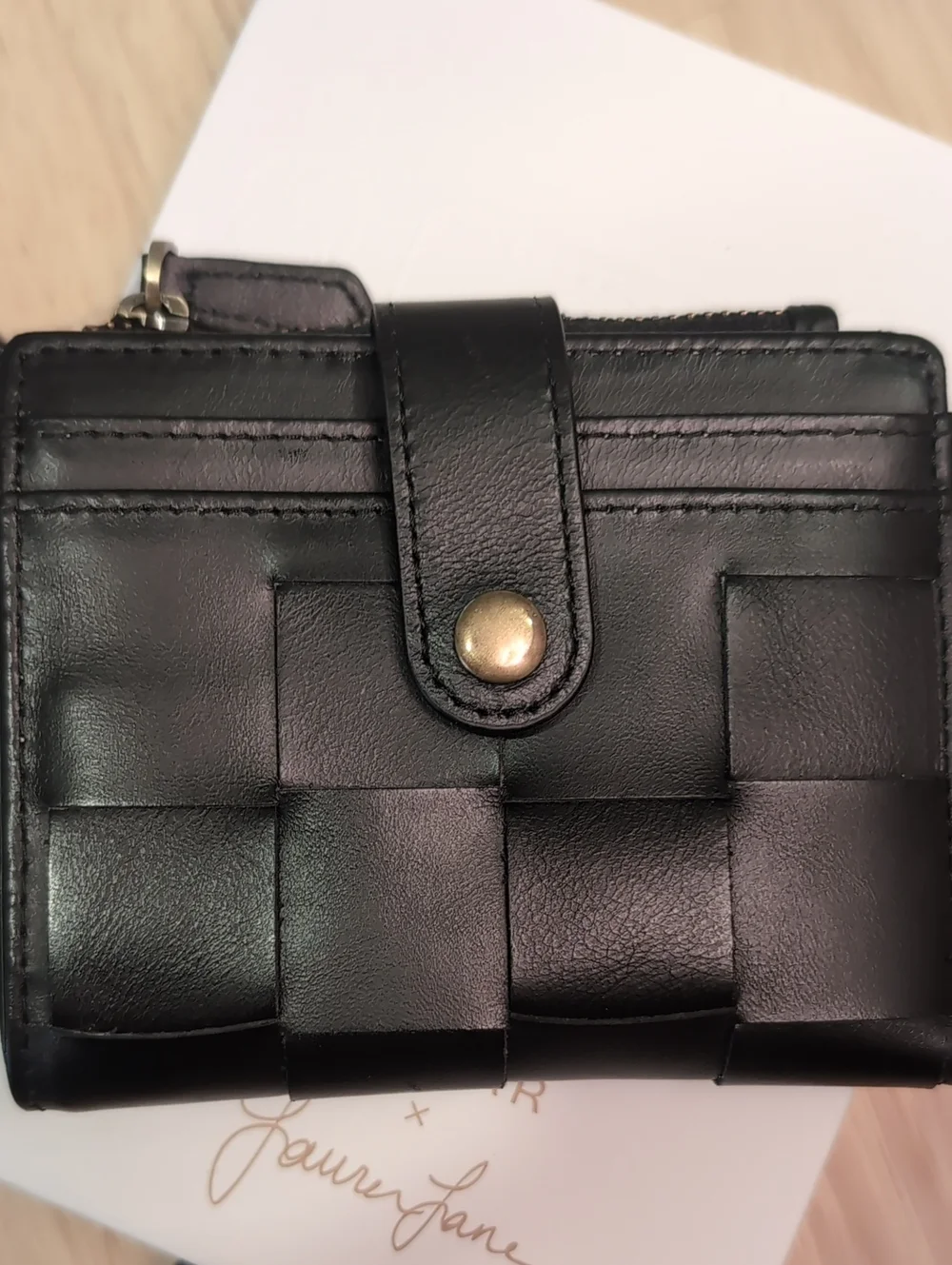 Andar The Lo Wallet In Jet Black | Macro Woven